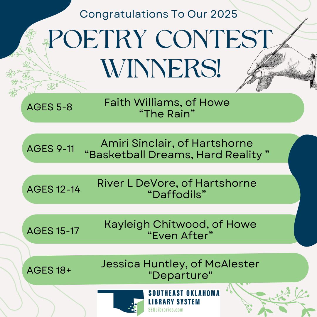 SEOLS 2025 Poetry Contest Winners Announced!